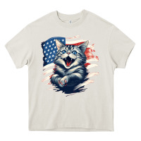 Cream cat1 Heavy Core Tee - Unal Design