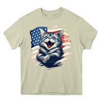 Mossy cat1 Heavy Core Tee - Unal Design