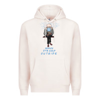 Pale Pink Bernie it's Cold Outside Premium Hoodie - Bettercallsaul