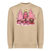 Mushroom pink christmas trees with gift box bbs Heavyweight Sweatshirt - BundleAndBundleShop