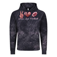 Cloud Black peace love football Vintage Hoodie - JahusDesignShop