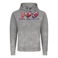 Cloud Rock peace love football Vintage Hoodie - JahusDesignShop