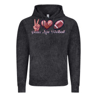 Vintage Black peace love football Vintage Hoodie - JahusDesignShop