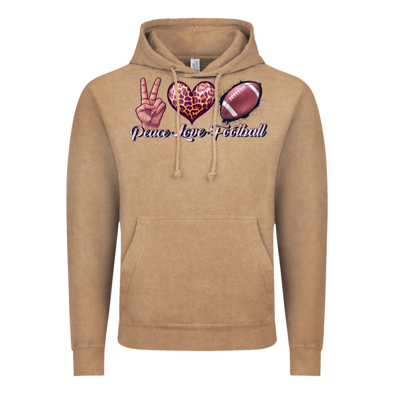 Peace Love Football Vintage Hoodie by JahusDesignShop | Teevron