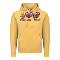 Vintage Mustard peace love football Vintage Hoodie - JahusDesignShop