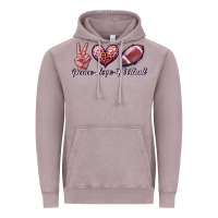 Vintage Zinc peace love football Vintage Hoodie - JahusDesignShop