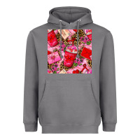 Storm valentines day coffee cups and love letter with xoxo and leopard seaml Heavyweight Hoodie - BundleAndBundleShop
