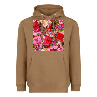 Toasted Coconut valentines day coffee cups and love letter with xoxo and leopard seaml Heavyweight Hoodie - BundleAndBundleShop
