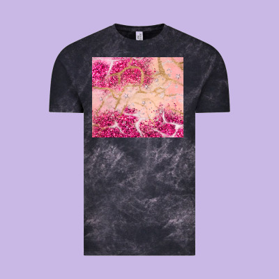 Pink Glitter Vintage Tee Designed By Jahusdesignshop