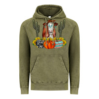 Vintage Olive Fall Cow Vintage Hoodie - CowhideDigitalArt