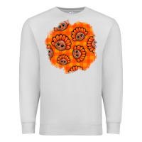 Dove Grey Thanksgiving Turkey With Tartan Patch Premium Sweatshirt - BundleAndBundleShop