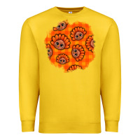 Lemon Thanksgiving Turkey With Tartan Patch Premium Sweatshirt - BundleAndBundleShop