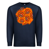 Navy Thanksgiving Turkey With Tartan Patch Premium Sweatshirt - BundleAndBundleShop
