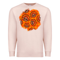 Pale Pink Thanksgiving Turkey With Tartan Patch Premium Sweatshirt - BundleAndBundleShop