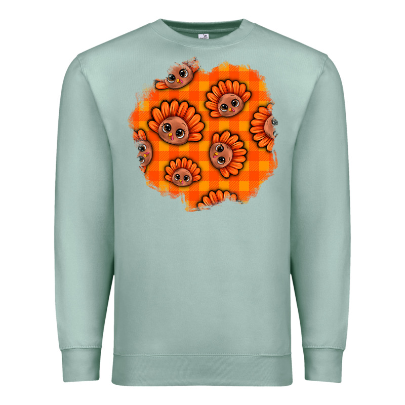 Thanksgiving Turkey With Tartan Patch Premium Sweatshirt by BundleAndBundleShop | Teevron