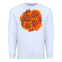 White Thanksgiving Turkey With Tartan Patch Premium Sweatshirt - BundleAndBundleShop