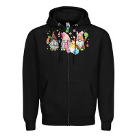 Black easter gnomies Zipper Hoodie - MaliasSmallBusiness