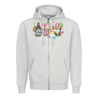 Dove Grey easter gnomies Zipper Hoodie - MaliasSmallBusiness