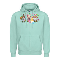 Seafoam easter gnomies Zipper Hoodie - MaliasSmallBusiness