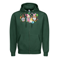 Sports Green easter gnomies Zipper Hoodie - MaliasSmallBusiness