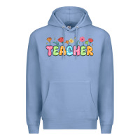 Colony Blue custom teacher flowers Premium Hoodie - JahusDesignShop