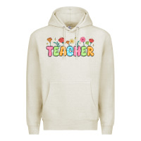 Oatmeal Heather custom teacher flowers Premium Hoodie - JahusDesignShop