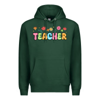 Sports Green custom teacher flowers Premium Hoodie - JahusDesignShop