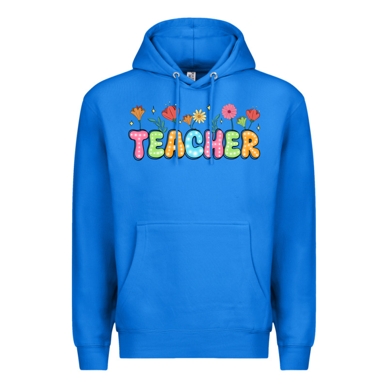 Custom Teacher Flowers Premium Hoodie by JahusDesignShop | Teevron