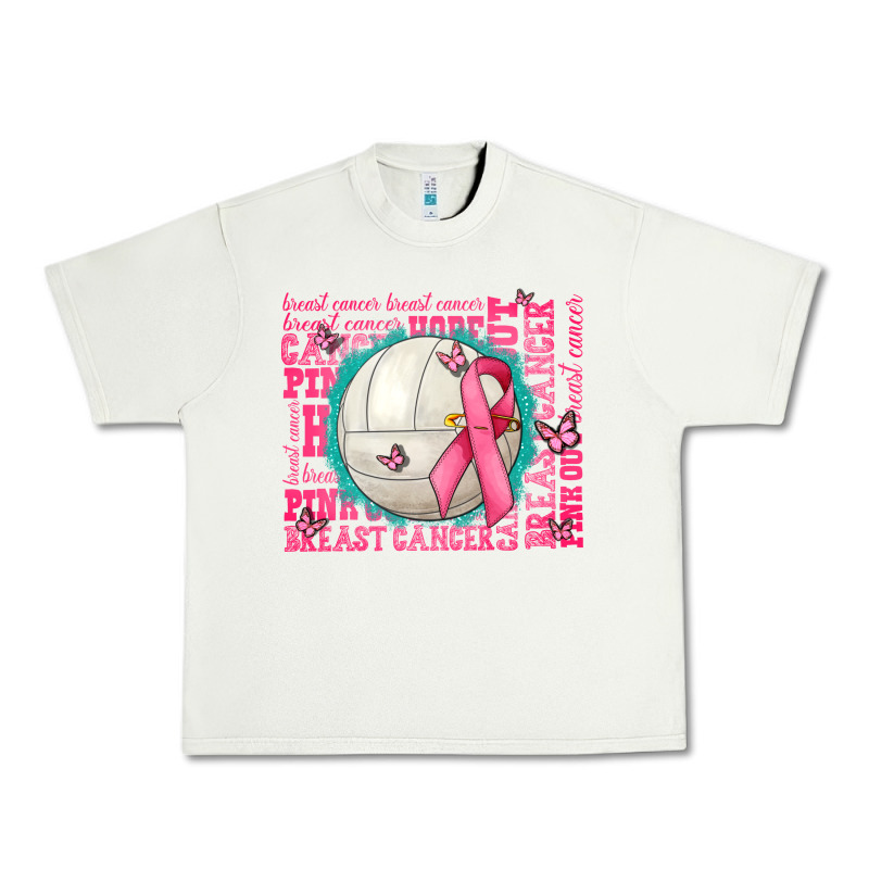 Pink Out Breast Cancer Volleyballs Urban Heavy Tee by AdoDesignShop | Teevron