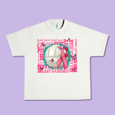 Pink Out Breast Cancer Volleyballs Urban Heavy Tee Designed By Adodesignshop