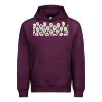 Mauve Wine retro smiley faces Urban Hoodie - TumblerDesignByShophia