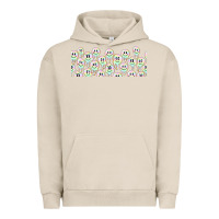 Pigment French Oak retro smiley faces Urban Hoodie - TumblerDesignByShophia