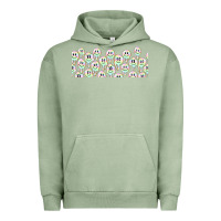 Pigment Oil Green retro smiley faces Urban Hoodie - TumblerDesignByShophia