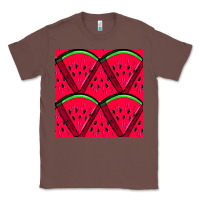 Chestnut Watermelon Slices Seamless Pattern Classic Tee - BundleAndBundleShop