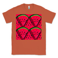 Copper Watermelon Slices Seamless Pattern Classic Tee - BundleAndBundleShop