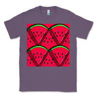 Lavender Watermelon Slices Seamless Pattern Classic Tee - BundleAndBundleShop