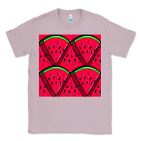Lilac Watermelon Slices Seamless Pattern Classic Tee - BundleAndBundleShop