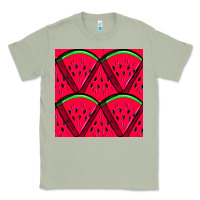 Matcha Watermelon Slices Seamless Pattern Classic Tee - BundleAndBundleShop