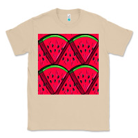 Mushroom Watermelon Slices Seamless Pattern Classic Tee - BundleAndBundleShop