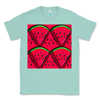 Seafoam Watermelon Slices Seamless Pattern Classic Tee - BundleAndBundleShop