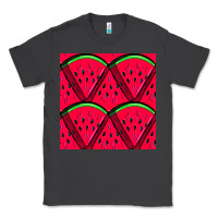 Smoke Watermelon Slices Seamless Pattern Classic Tee - BundleAndBundleShop