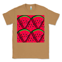 Toasted Coconut Watermelon Slices Seamless Pattern Classic Tee - BundleAndBundleShop