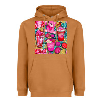 Meerkat valentines day with love coffee cups  seamless pattern bbs Heavyweight Hoodie - BundleAndBundleShop