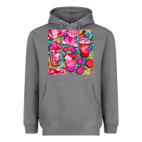 Storm valentines day with love coffee cups  seamless pattern bbs Heavyweight Hoodie - BundleAndBundleShop