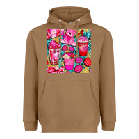 Toasted Coconut valentines day with love coffee cups  seamless pattern bbs Heavyweight Hoodie - BundleAndBundleShop