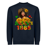 Navy afro woman juneteenth 1865 Heavyweight Sweatshirt - AdoDesignShop