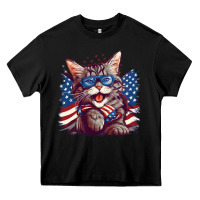 Black cat4 Heavy Core Tee - Unal Design