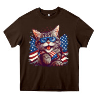Chocolate Brown cat4 Heavy Core Tee - Unal Design