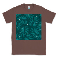 Chestnut Tropical  Leaves Seamless Pattern Classic Tee - BundleAndBundleShop