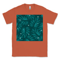 Copper Tropical  Leaves Seamless Pattern Classic Tee - BundleAndBundleShop